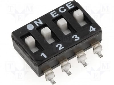 ESD104E ESD104E DIP-SWITCH SMD 4 sections L=10.12mm
